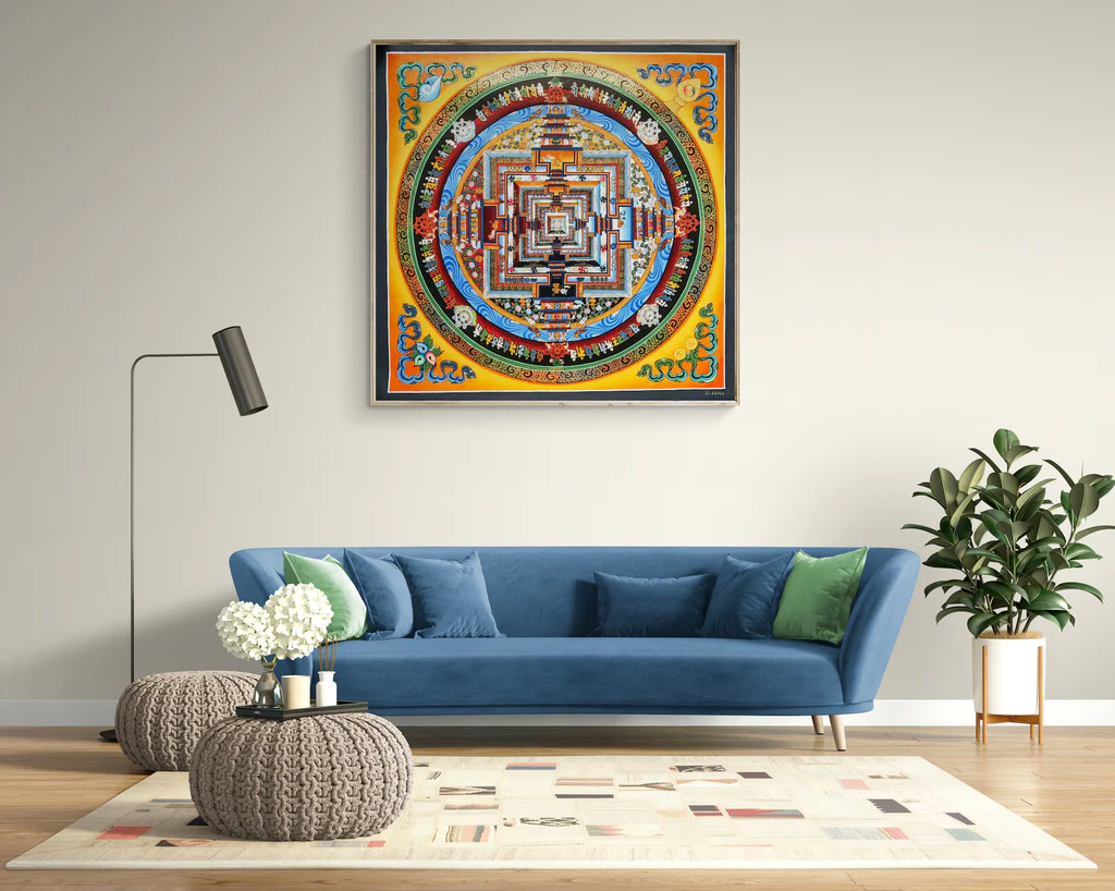 Thangka Painting on the wall of Living Room