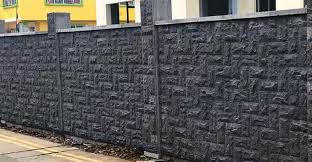 concrete made boundary wall design